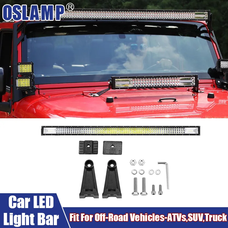 Oslamp Tri Row 50" Straight LED Light Bar Fit For Beam LED Bar Offroad camper truck 4x4 4WD SUV Truck,Fork Lift,Trains, Boat
Oslamp Tri Row 50" Straight LED Light Bar Fit For Beam LED Bar Offroad camper truck 4x4 4WD SUV Truck,Fork Lift,Trains, Boat