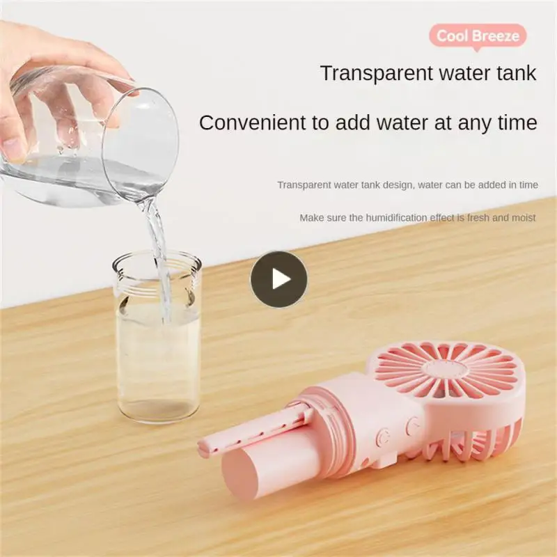 

Water Supplement Fan Icy And Refreshing Spray Fan Humidification Mini Handheld Small Fan Nano Spray Usb Charging Portable Fan