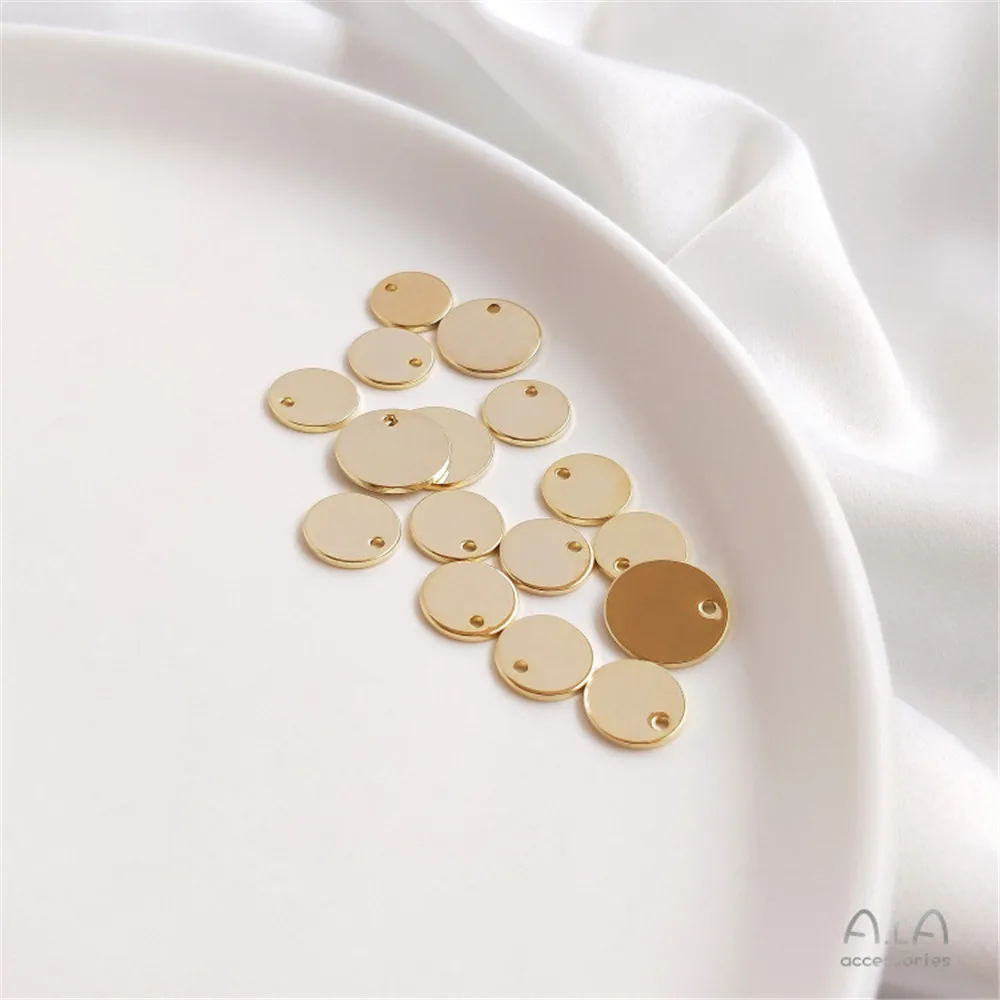 14k gold copper real gold disc accessories handmade earrings earrings edge hole single hole earring pendant material
14k gold copper real gold disc accessories handmade earrings earrings edge hole single hole earring pendant material