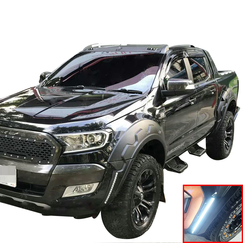 DRL Mudguards Wheel Arch Fender Flares For Ford Ranger MK2 PX Wildtrak T7 2015 2016 2017 2018 Double Cabin Car Accessories
DRL Mudguards Wheel Arch Fender Flares For Ford Ranger MK2 PX Wildtrak T7 2015 2016 2017 2018 Double Cabin Car Accessories