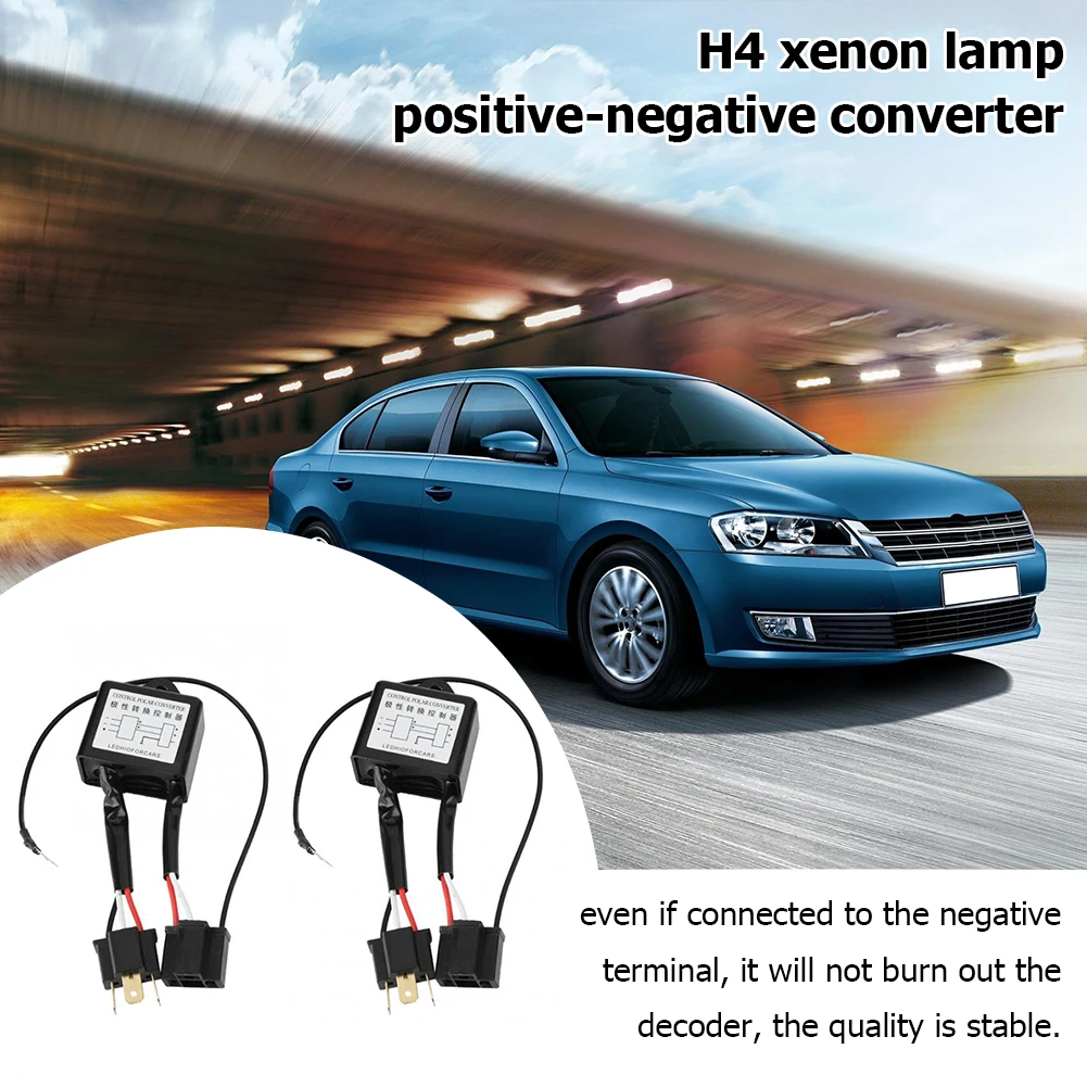 

2pcs LED Negative Converter Polar inverter Negative Switch Harness Adaptor Reversed Polarity for H4 accessoire voiture New
