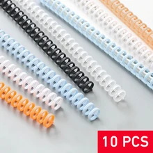 10Pcs 12mm 30 Hole Loose-leaf Plastic Binding Ring Spring Spiral Rings for Kid A4 A5 A6 Paper Notebook Stationery Office Supplie