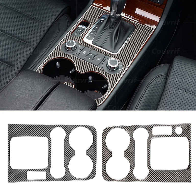 Carbon Fiber Car Cover Interior Center Control Gear Shift Panel Water Cup Holder Cover Frame For VW Touareg 7P MK2 Accessories
Carbon Fiber Car Cover Interior Center Control Gear Shift Panel Water Cup Holder Cover Frame For VW Touareg 7P MK2 Accessories