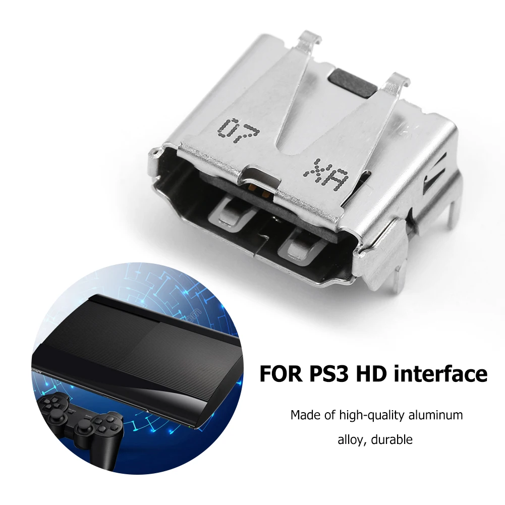 Metal HDMI-compatible Port Interface Connector for PS3 3000/4000 Replacement Parts Super Slim HDMI-compatible Port
Metal HDMI-compatible Port Interface Connector for PS3 3000/4000 Replacement Parts Super Slim HDMI-compatible Port