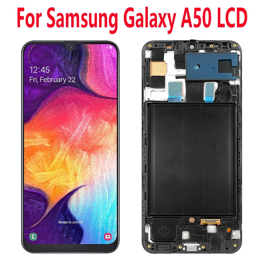 ЖК-дисплей 6,4 дюймов incell для Samsung Galaxy A50, сменный сенсорный экран с дигитайзером в сборе для Samsung Galaxy A505 с рамкой
ЖК-дисплей 6,4 дюймов incell для Samsung Galaxy A50, сменный сенсорный экран с дигитайзером в сборе для Samsung Galaxy A505 с рамкой