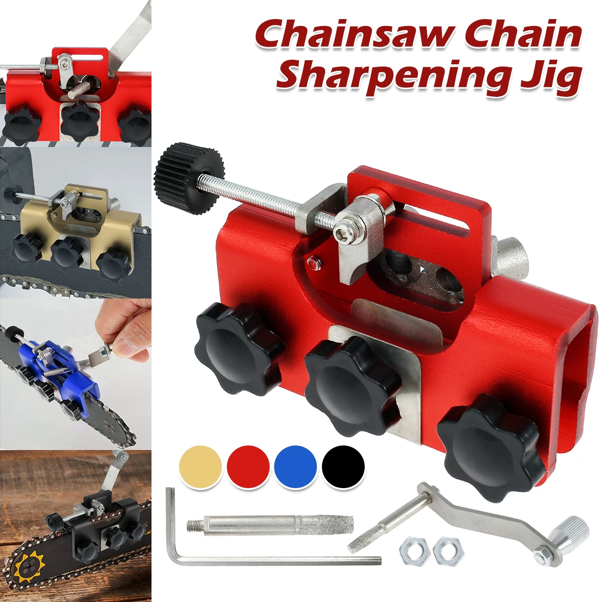 

For Most Chain Saws Electric Saws Chainsaw Sharpener With 1 Grinder Stones Chainsaw Chain Sharpening Jig Chain Saw Sharpen Tool