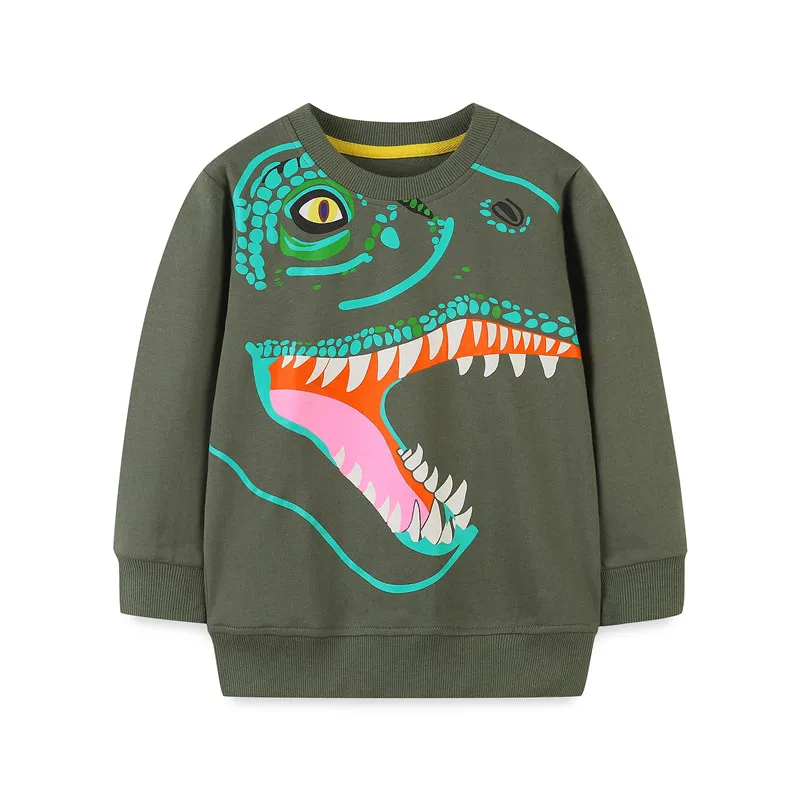 Jumping Meters 2-7T Hot Selling Baby Clothing Dinosaur Print Long Sleeve Hooded Autumn Spring Toddler Kids Shirts Tops
Jumping Meters 2-7T Hot Selling Baby Clothing Dinosaur Print Long Sleeve Hooded Autumn Spring Toddler Kids Shirts Tops