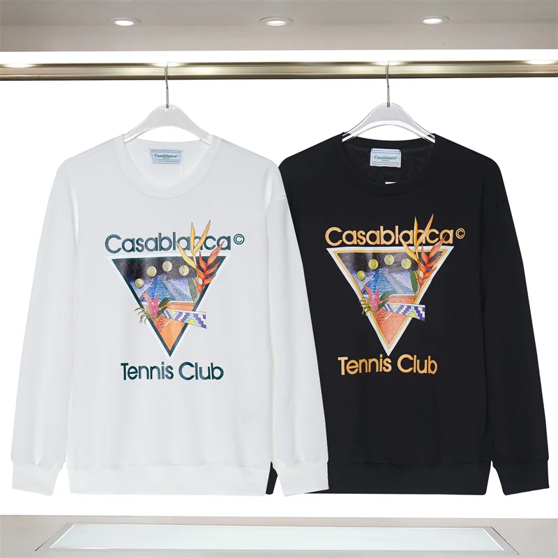 2023 Autumn Winter Casablanca Tennis Club Round Neck Sweater High Street Pop Colored Pyramid Logo Print
2023 Autumn Winter Casablanca Tennis Club Round Neck Sweater High Street Pop Colored Pyramid Logo Print