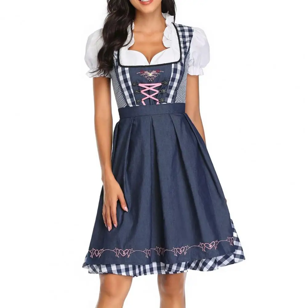 Classic Cosplay Dress Beer Dress Plaid Stitching Color Traditional Beer Festival Midi Cosplay Dress Photography Props
Classic Cosplay Dress Beer Dress Plaid Stitching Color Traditional Beer Festival Midi Cosplay Dress Photography Props