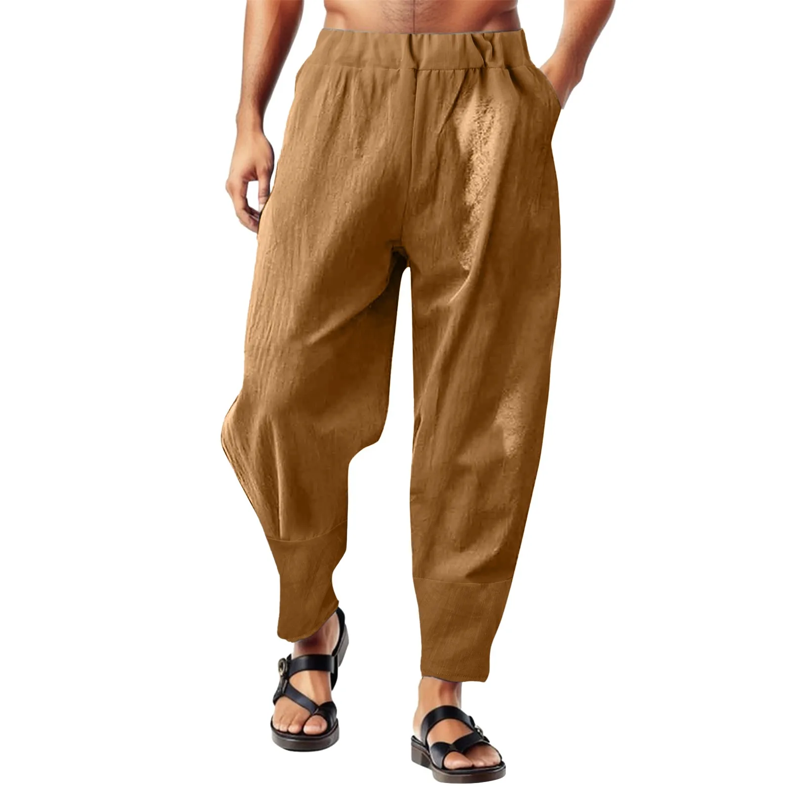 Male Daily Casual Solid Color Side Hip Pockets Elastic Waist Pants Long Trousers Little House Big
Male Daily Casual Solid Color Side Hip Pockets Elastic Waist Pants Long Trousers Little House Big