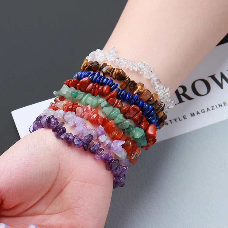 Natural Quartz Crystal Bracelet Irregular Natural Stone Bead Chip Jewelry Amethysts Aquamarines Citrines Bracelets for Women
Natural Quartz Crystal Bracelet Irregular Natural Stone Bead Chip Jewelry Amethysts Aquamarines Citrines Bracelets for Women