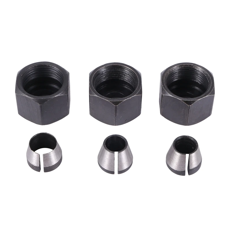 3 Pcs Router Collet Set Chuck Heads Adapter for Drills Engraving Trimming Carving Machine Electric Router Milling Cutter
3 Pcs Router Collet Set Chuck Heads Adapter for Drills Engraving Trimming Carving Machine Electric Router Milling Cutter
