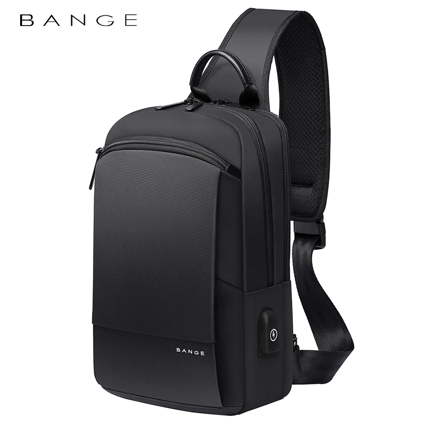 

Multifunction Crossbody Chest Bag Men USB Charging Pack Short Trip Messengers Bag Water Repellent Shoulder Fashion