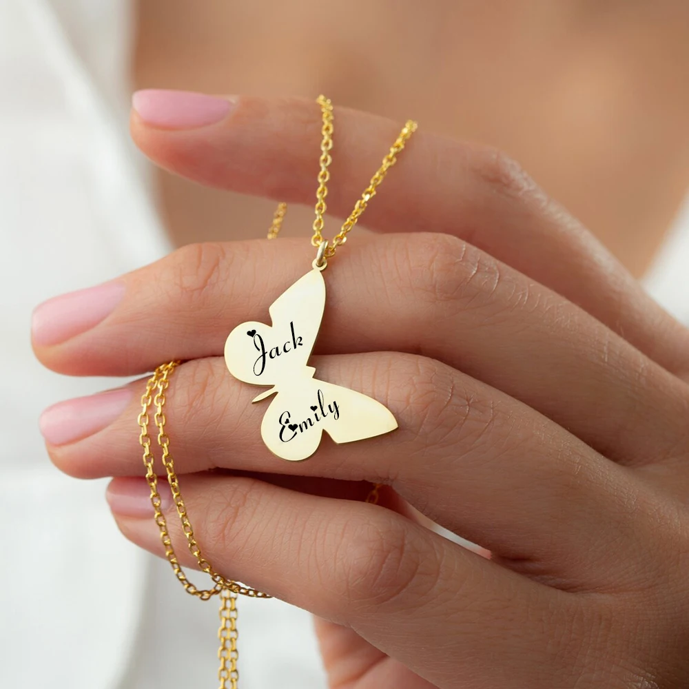 Butterfly Pendant Customizable Name Letter Family Stainless Steel Necklace Minimalist Collar Chain
Butterfly Pendant Customizable Name Letter Family Stainless Steel Necklace Minimalist Collar Chain