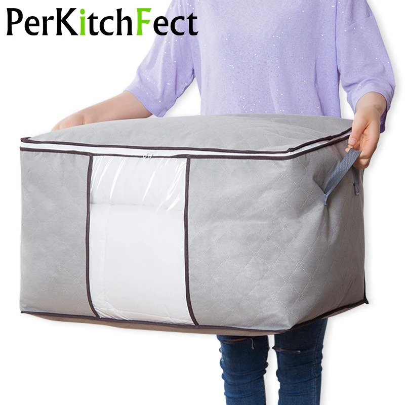 Large Capacity Quilt Storage Box Non-Woven Moisture-proof Portable Clothes Cabinet Container Visible Closet Sweater Organizer
Large Capacity Quilt Storage Box Non-Woven Moisture-proof Portable Clothes Cabinet Container Visible Closet Sweater Organizer