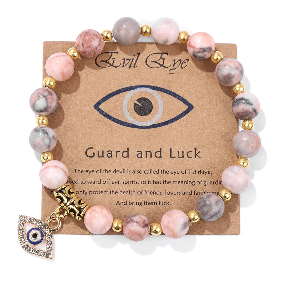 Pink Zebra Charm Bracelets For Women Men Blue Evil Eye Pendant Bracelet With Wish Meaning Card Turkish Lucky Friendship Jewelry
Pink Zebra Charm Bracelets For Women Men Blue Evil Eye Pendant Bracelet With Wish Meaning Card Turkish Lucky Friendship Jewelry