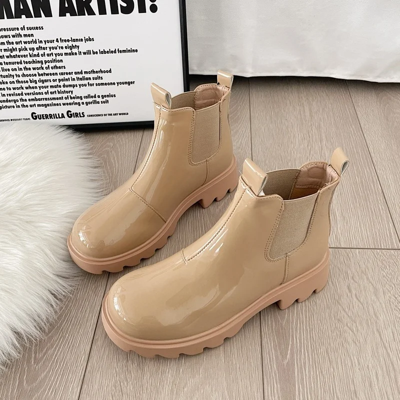 Women Chelsea Boots Short Ankle Slip On Ladies PU Leather Shoes Autumn Female Low Heels Sewing Fashion Shoe Womens Casual New
Women Chelsea Boots Short Ankle Slip On Ladies PU Leather Shoes Autumn Female Low Heels Sewing Fashion Shoe Womens Casual New