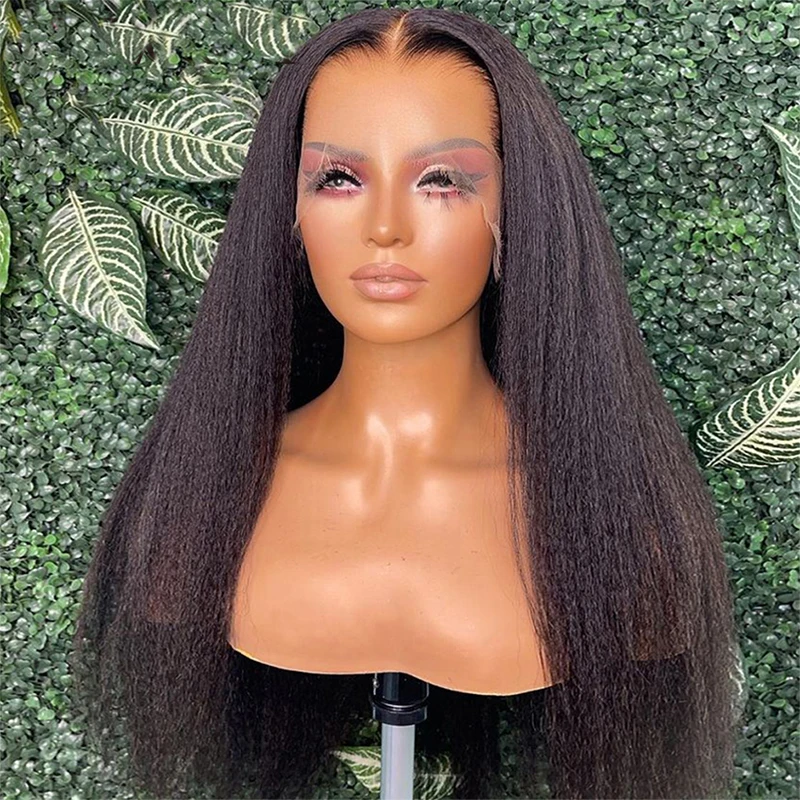 Yaki 180 Density Kinky Straight Lace Front Wig For Woman Babyhair Preplucked Glueless Synthetic Heat Resistant Fiber 26 inch Wig
Yaki 180 Density Kinky Straight Lace Front Wig For Woman Babyhair Preplucked Glueless Synthetic Heat Resistant Fiber 26 inch Wig