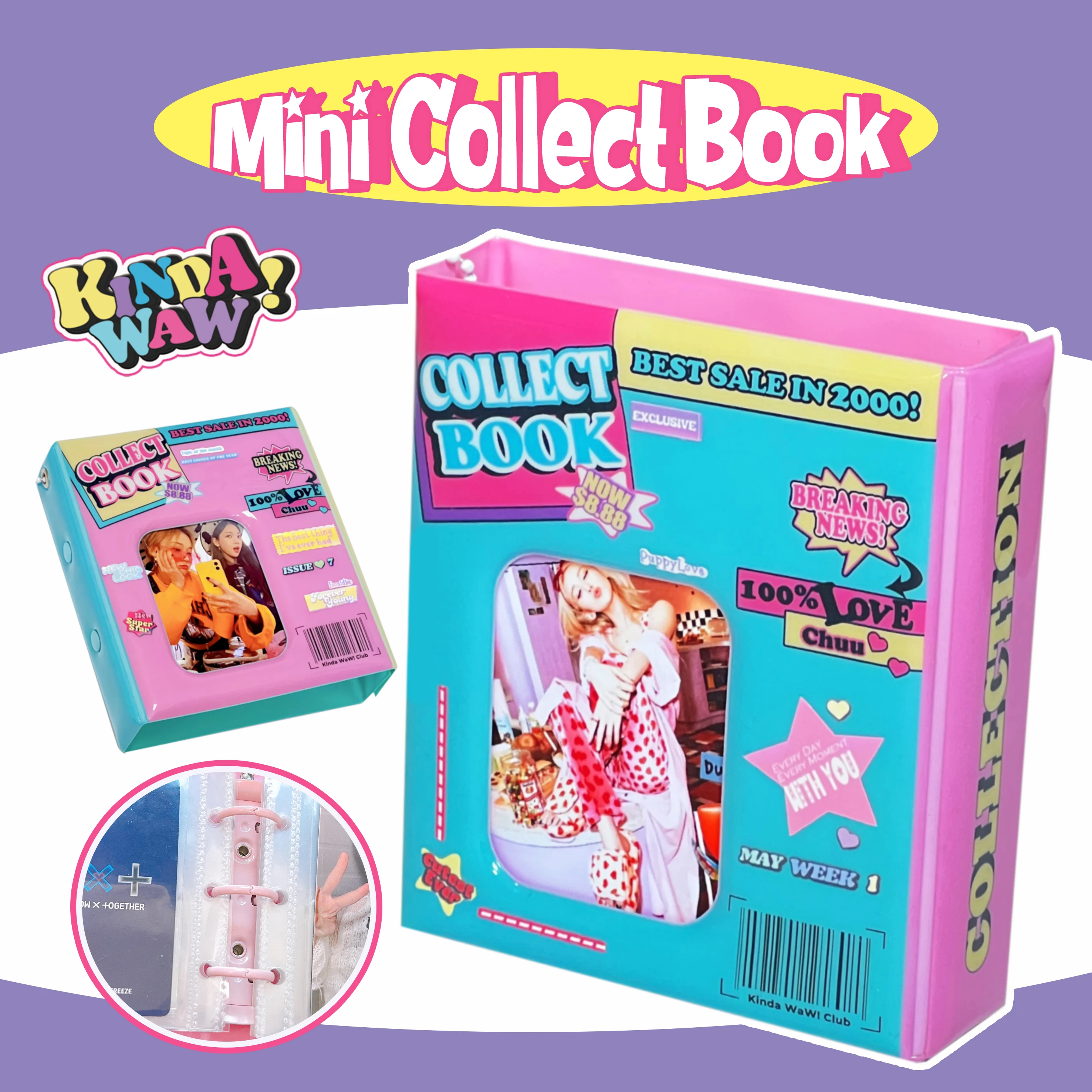 American Retro Mini Photocard Collect Book Star Chasing Girl Idol Photo Binder Kinda Waw 3inch Photo Album For Polaroid Instax
American Retro Mini Photocard Collect Book Star Chasing Girl Idol Photo Binder Kinda Waw 3inch Photo Album For Polaroid Instax