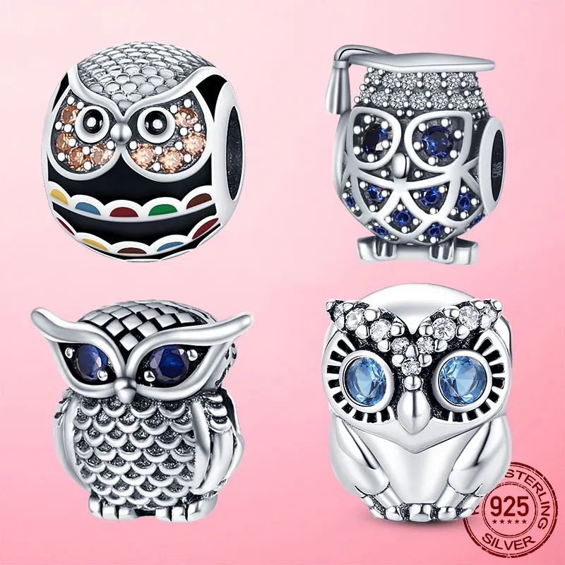 Шарм в виде совы из серебра 925 пробы, с эмалью
Шарм в виде совы из серебра 925 пробы, с эмалью