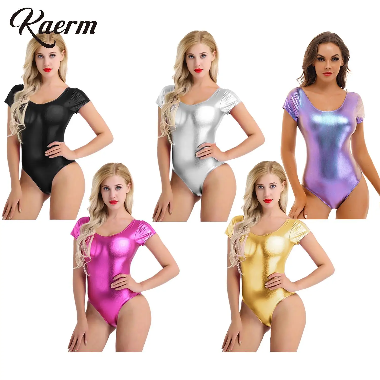 Woman Metallic Short Sleeve One Piece Ballet Leotard Athletic Bodysuit Ballerina Stage Performance Dancewear Gymnastic Unitard
Woman Metallic Short Sleeve One Piece Ballet Leotard Athletic Bodysuit Ballerina Stage Performance Dancewear Gymnastic Unitard