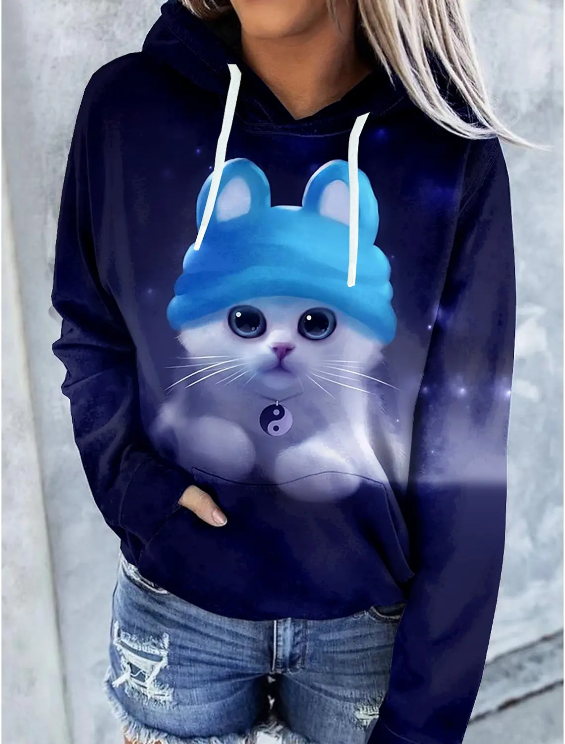 Women's Hoodie Sweatshirt Pullover Casual Hoodie Long Sleeve Top cat leaf pattern 3D Print Winter Hoodies for women
Women's Hoodie Sweatshirt Pullover Casual Hoodie Long Sleeve Top cat leaf pattern 3D Print Winter Hoodies for women