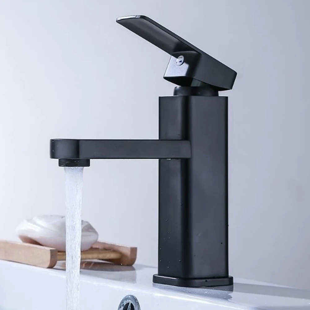 304 Stainless Steel Black Square Single Cold Sink Faucet Bathroom Counter Basin Faucet Deck Mounte Basin Tap Single Hole Faucet
304 Stainless Steel Black Square Single Cold Sink Faucet Bathroom Counter Basin Faucet Deck Mounte Basin Tap Single Hole Faucet
