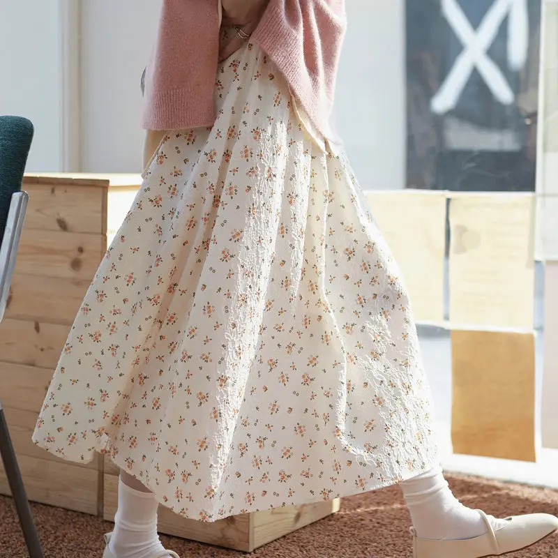 Vintage Print A-Line Skirts Summer Sweet Elegant Flower Elastic Waist Long Skirt Korean Fashion Casual Female Falda Jupe Longue
Vintage Print A-Line Skirts Summer Sweet Elegant Flower Elastic Waist Long Skirt Korean Fashion Casual Female Falda Jupe Longue