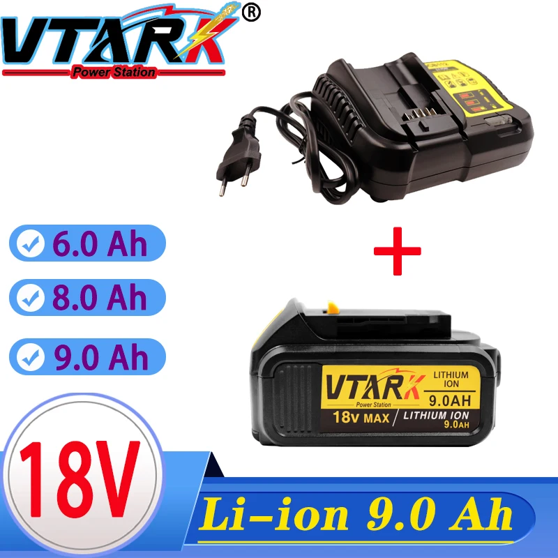 18V 6.8.9.0ah Max XR battery power tool for DeWalt dcb184 dcb181 dcb182 dcb200 20V 5A 18volt 18 V battery with charger
18V 6.8.9.0ah Max XR battery power tool for DeWalt dcb184 dcb181 dcb182 dcb200 20V 5A 18volt 18 V battery with charger