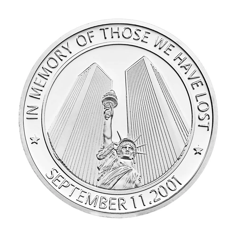 Серебряная мемориальная монета "11 сентября 2001 года"
Серебряная мемориальная монета "11 сентября 2001 года"