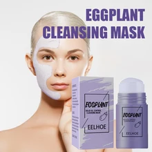 Eggplant Solid Cleansing Mask Smear Type Mud Film Deep Cleansing Face Skin Oil Control Moisturize Shrink Pores Beauty Skin Care