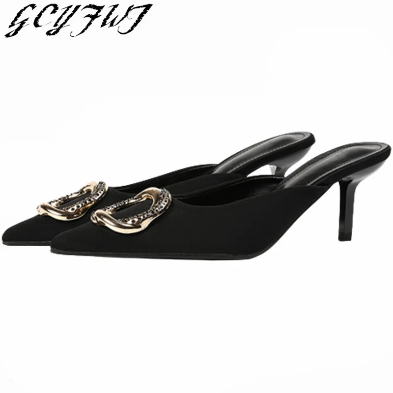 Sandals Women 2023 Pointed Toe Shallow Solid Color High Heels Female Pumps Thin Heels Slip-on Metal Decoration Sexy Ladies Shoes
Sandals Women 2023 Pointed Toe Shallow Solid Color High Heels Female Pumps Thin Heels Slip-on Metal Decoration Sexy Ladies Shoes