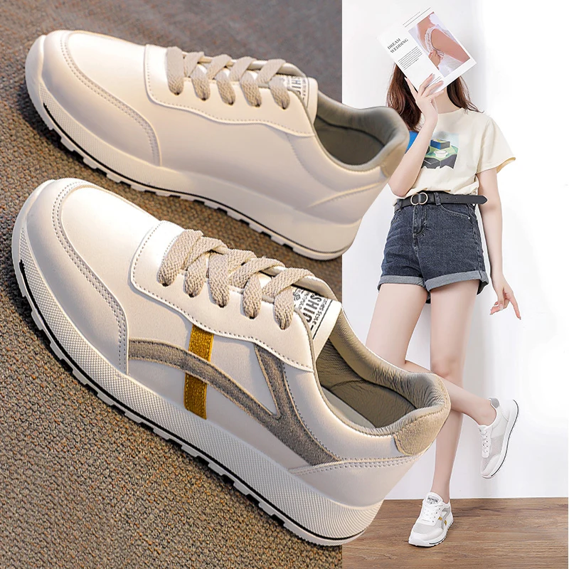2022 Spring New Walking Shoes Women Comfortable White Sport Shoes Wear-Resisting Casual Sneakers Fashion Low Top Flat Sneakers
2022 Spring New Walking Shoes Women Comfortable White Sport Shoes Wear-Resisting Casual Sneakers Fashion Low Top Flat Sneakers