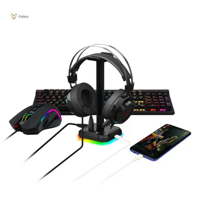 Durable Rgb Phone Holder Manageable With 3.5mm Aux 3 Usb Charger Ports Headset Desktop Stand Headset Accessories Minimalistic
Durable Rgb Phone Holder Manageable With 3.5mm Aux 3 Usb Charger Ports Headset Desktop Stand Headset Accessories Minimalistic