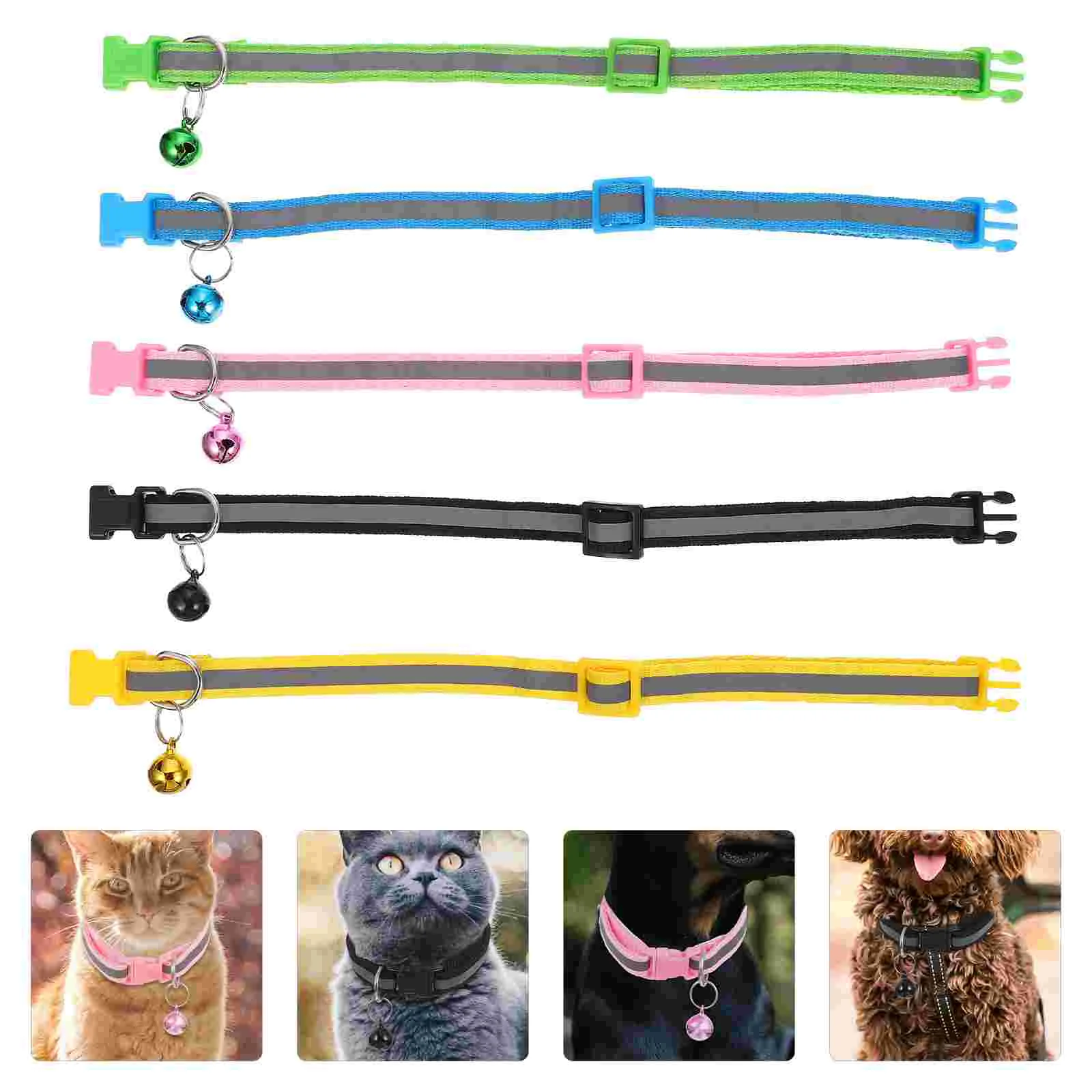 5Pcs Household Cat Collars Reflective Collar for Cat Practical Collar for Cat Pet Neck Decor
5Pcs Household Cat Collars Reflective Collar for Cat Practical Collar for Cat Pet Neck Decor