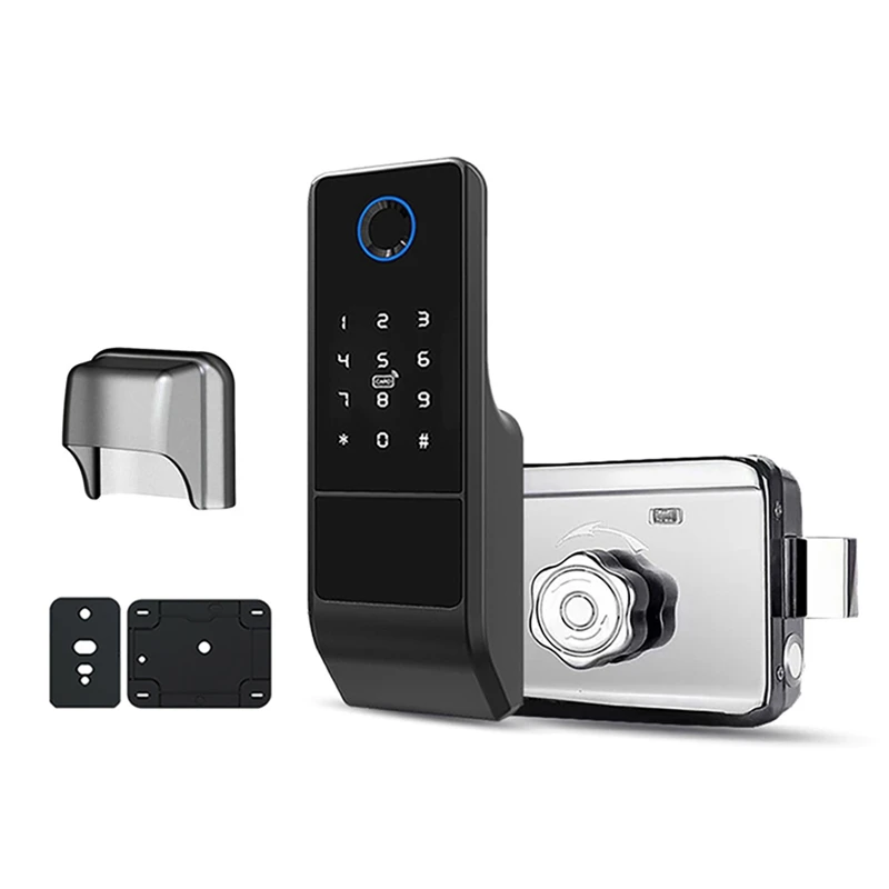 Waterproof Tuya Wifi Smart Door Lock Digital Password Double Fingerprint Electronic Rim Lock For Outdoor Iron Gate Door
Waterproof Tuya Wifi Smart Door Lock Digital Password Double Fingerprint Electronic Rim Lock For Outdoor Iron Gate Door