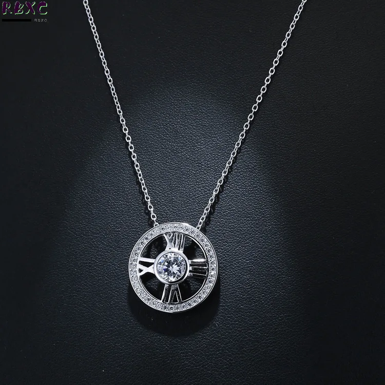 RXBC S925 Sterling Silver Necklace temperament round diamond necklace fashion silver jewelry
RXBC S925 Sterling Silver Necklace temperament round diamond necklace fashion silver jewelry