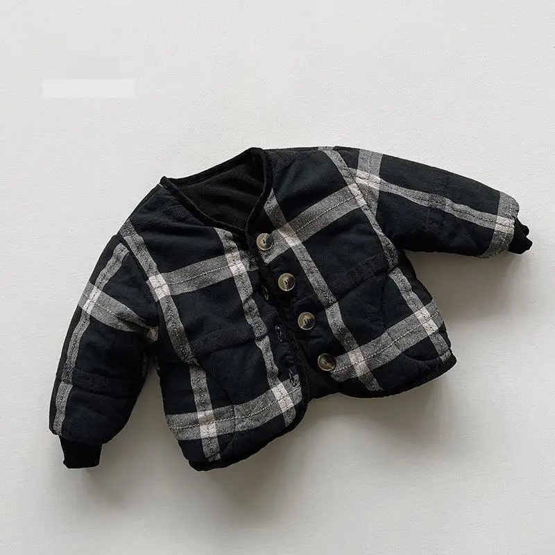 2023 Winter New Baby Plaid Padded Jacket Cotton Children Long Sleeve Warm Coat Thick Boys Girls Fashion Coat Casual Kids Tops
2023 Winter New Baby Plaid Padded Jacket Cotton Children Long Sleeve Warm Coat Thick Boys Girls Fashion Coat Casual Kids Tops
