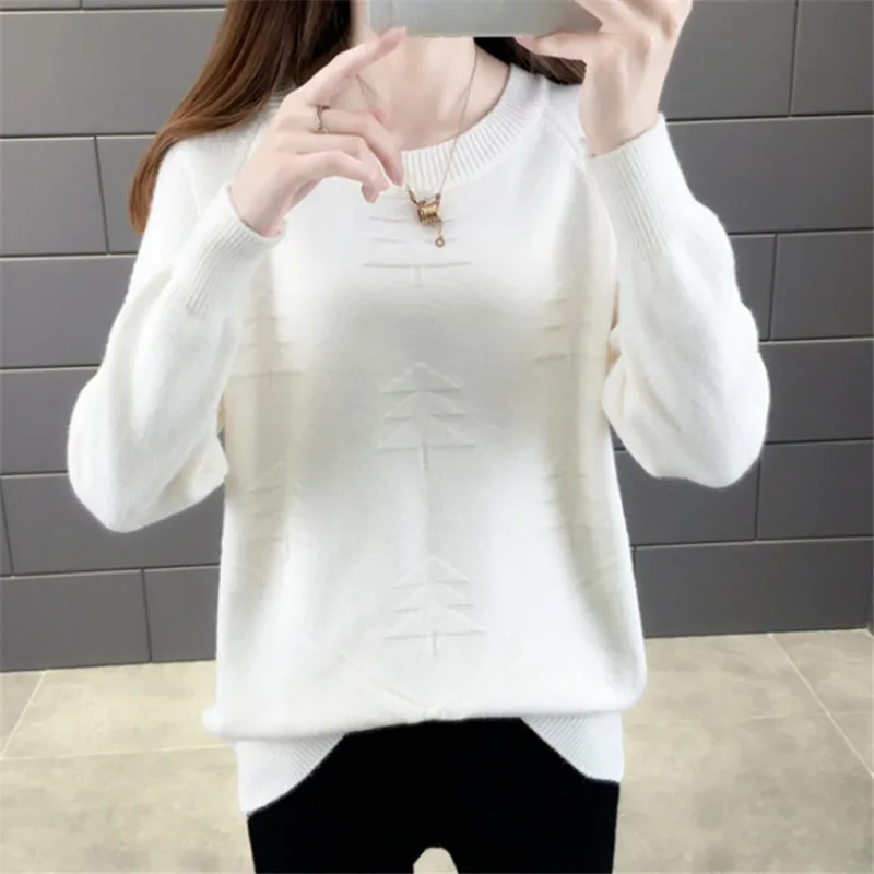 

Spring Autumn O Collar Knitted Sweater Women Casual Slim Short Pullover Korean Fashion 4 Color Long Sleeve Knitwear Tops Female