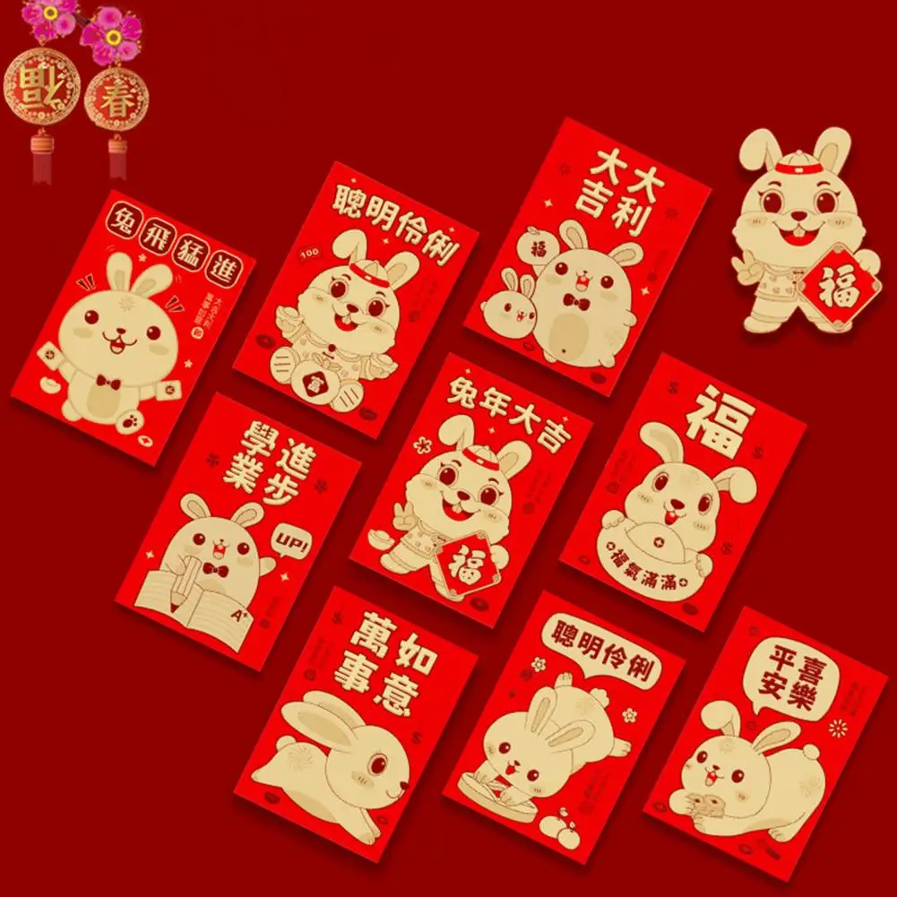 6Pcs Red Envelope Year Of The Rabbit Cartoon Pattern Best Wish 2023 New Year Bunny Print Red Envelopes For Festival
6Pcs Red Envelope Year Of The Rabbit Cartoon Pattern Best Wish 2023 New Year Bunny Print Red Envelopes For Festival