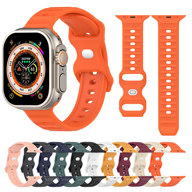 Silicone Strap For Apple watch ultra band 49mm 45mm 44mm 42mm 41mm 40mm Sports soft bracelet For iWatch Series 8 7 6 se 5 4 3 2
Silicone Strap For Apple watch ultra band 49mm 45mm 44mm 42mm 41mm 40mm Sports soft bracelet For iWatch Series 8 7 6 se 5 4 3 2