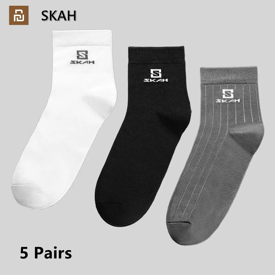 5 пар, мужские антибактериальные хлопковые носки Youpin Skah
5 пар, мужские антибактериальные хлопковые носки Youpin Skah