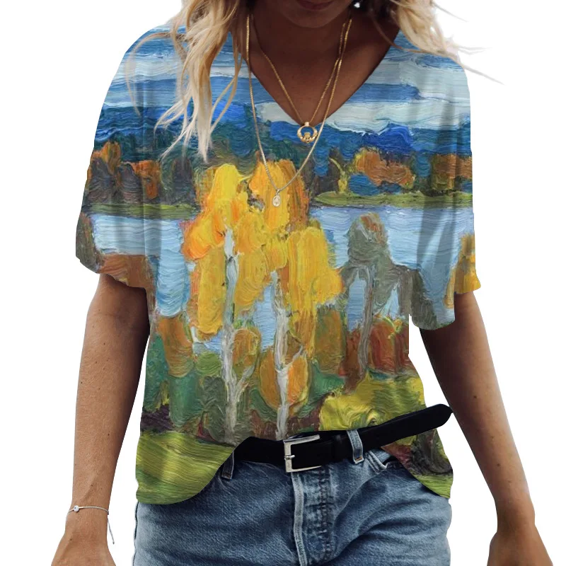 Cotton Women T-Shirts Tops Summer New 2022 Europe America Flowers 3D Print Tees Short Sleeve Fashion Casual V Neck All-Match Top
Cotton Women T-Shirts Tops Summer New 2022 Europe America Flowers 3D Print Tees Short Sleeve Fashion Casual V Neck All-Match Top