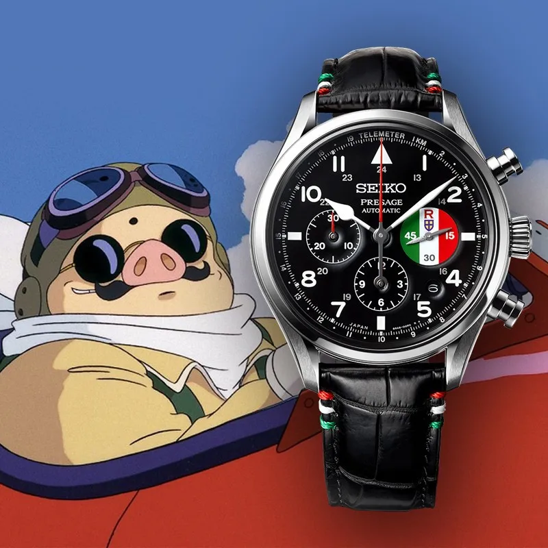 Hot Selling Seiko x Red Pig Film Men's Watch Black and White Dial Leisure Style Comfortable Strap Timing Code Watch Luminous
Hot Selling Seiko x Red Pig Film Men's Watch Black and White Dial Leisure Style Comfortable Strap Timing Code Watch Luminous