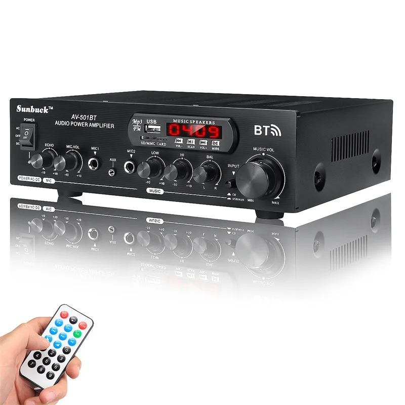 1200 Вт 110 В/220 В bluetooth двухканальный караоке микрофон вход цифровой реверберации домашний усилитель стерео Поддержка USB SD FM AUX вход
1200 Вт 110 В/220 В bluetooth двухканальный караоке микрофон вход цифровой реверберации домашний усилитель стерео Поддержка USB SD FM AUX вход
