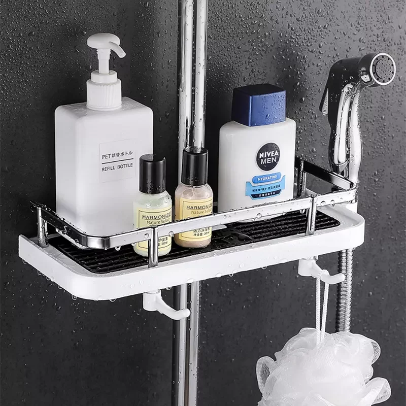Shower Storage Holder Bathroom Shelf Pole Shelves Shampoo Tray Stand No Drilling Lifting Rod Shower Head Holder Rack Organizer
Shower Storage Holder Bathroom Shelf Pole Shelves Shampoo Tray Stand No Drilling Lifting Rod Shower Head Holder Rack Organizer