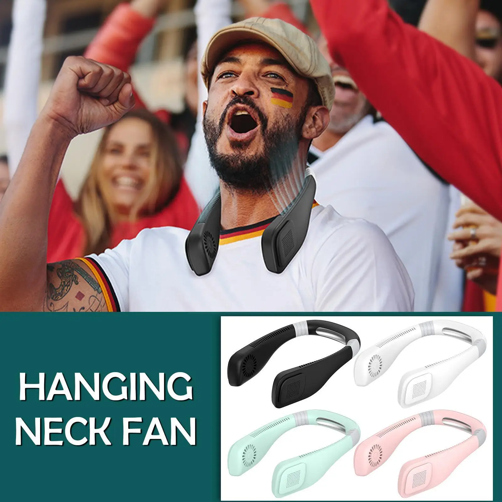 Портативный подвесной шейный вентилятор, мини электрический беспроводной вентилятор, Usb перезаряжаемые безлопастные бесшумные вентилятор... 
Портативный подвесной шейный вентилятор, мини электрический беспроводной вентилятор, Usb перезаряжаемые безлопастные бесшумные вентилятор...