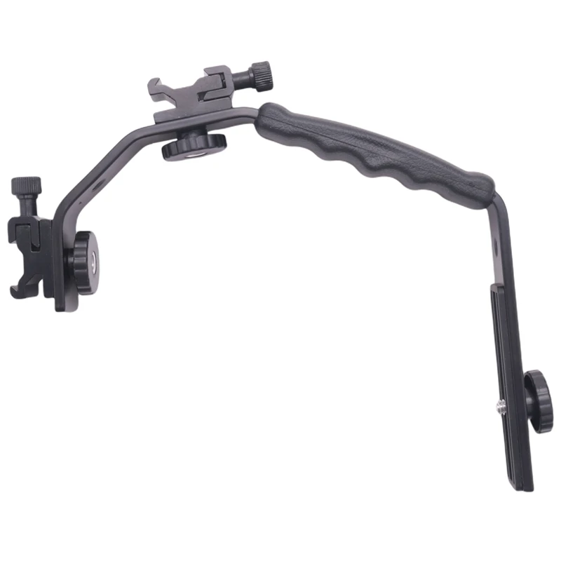 L Bracket Padded Handheld Holder L Brackets Heavy Duty Adapter With Ball Head And Dual Flash Hot Cold Shoe Mount For Dslr Camera 
L Bracket Padded Handheld Holder L Brackets Heavy Duty Adapter With Ball Head And Dual Flash Hot Cold Shoe Mount For Dslr Camera