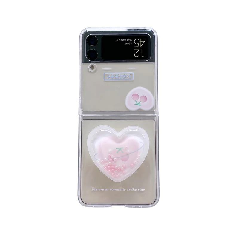 Lovely Heart Cherry Quicksand Phone Stand Case for Samsung Galaxy Z Flip 3 Z Flip 4 Hard Back Cover for ZFlip3 ZFlip4 Case Shell
Lovely Heart Cherry Quicksand Phone Stand Case for Samsung Galaxy Z Flip 3 Z Flip 4 Hard Back Cover for ZFlip3 ZFlip4 Case Shell