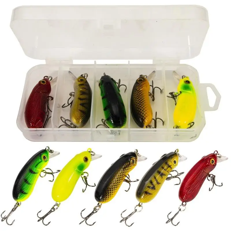 1pc/5pcs 5cm Mini Fishing Bait Set Minnow Floating Artificial Bait Fishing Lure Kit With Fishing Tackle Box
1pc/5pcs 5cm Mini Fishing Bait Set Minnow Floating Artificial Bait Fishing Lure Kit With Fishing Tackle Box